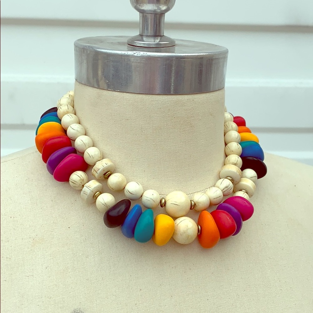 Colorful vintage necklace rainbow 🌈